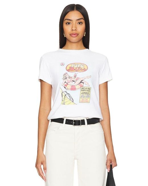 Re/done White KLASSISCHES T-SHIRT PURE BLISS CLASSIC TEE