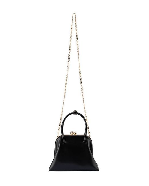 Olga Berg Black Leandra Top Handle Bag