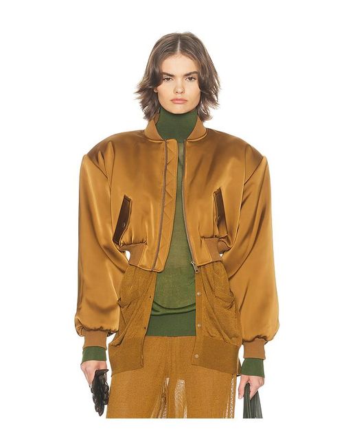 Helsa Multicolor The Satin Puff Bomber