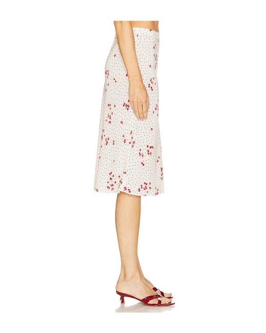 L'academie Red 'Academie Hallie Midi Skirt