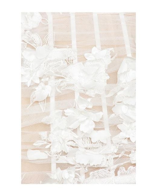 Bronx and Banco White Anastasia Floral Strapless Mini Dress