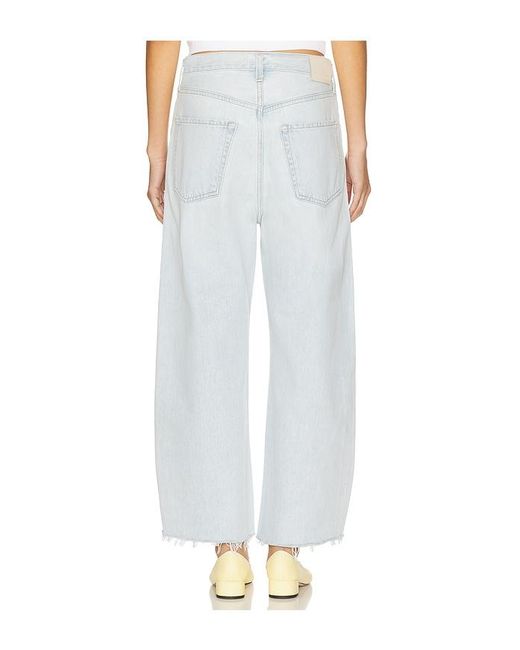 Citizens of Humanity White Ayla Undone Hem Crop Jeans