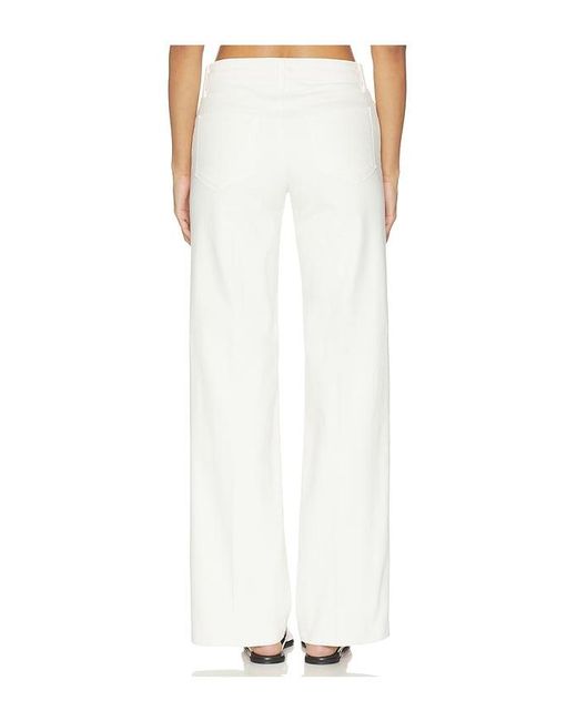 L'Agence White Joanne Wide Leg Jeans