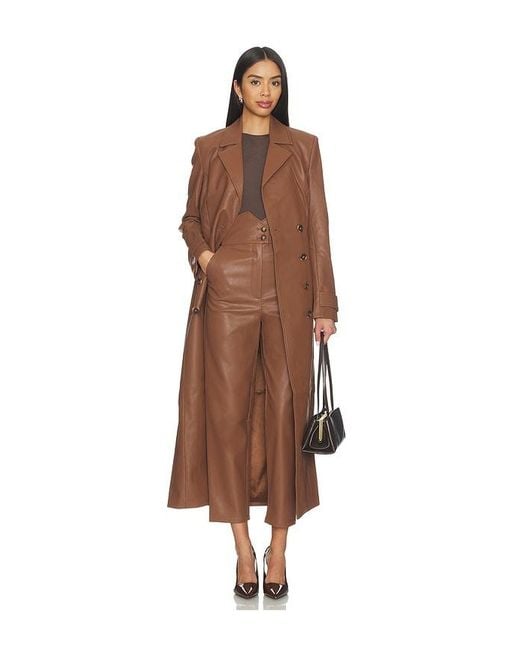 Bardot Brown Aster Faux Leather Pant