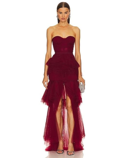 Michael Costello Red X Revolve Alai Gown