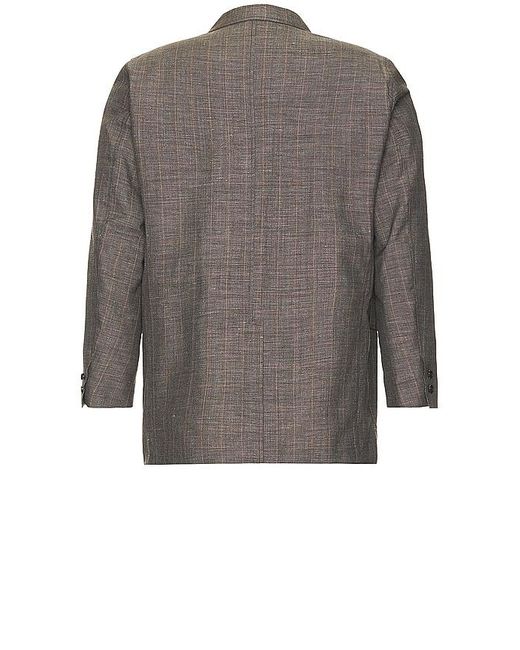 Beams Plus Gray Jacket Linen Plaid for men