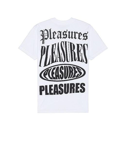 Pleasures White Stack T-shirt for men