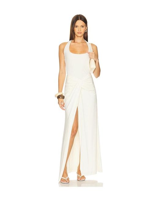 SNDY'S White Katya Halterneck Top