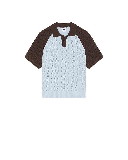 Obey Blue Abel Knitted Polo for men