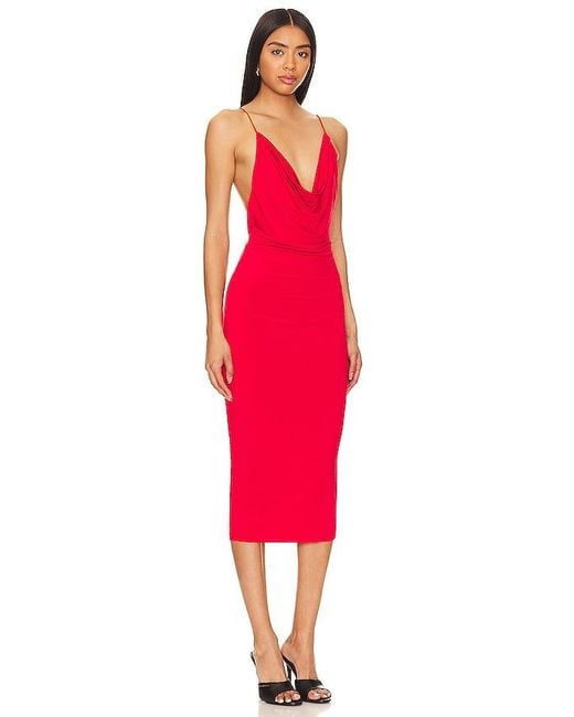 superdown Red Leighton Midi Dress