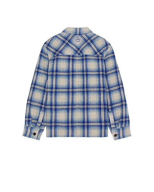 Isabel Marant Blue Kervon Blanket Coat for men
