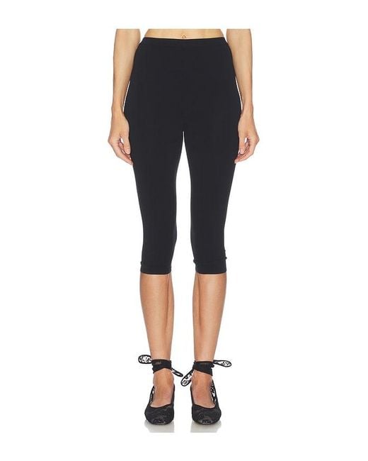 Helsa Blue Beckette Knit Capri