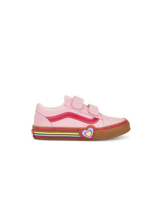 Vans Pink Kids Old Skool V Heart