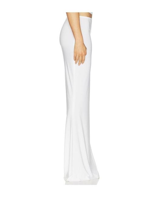 Norma Kamali White X Lifestyle Obie Long Skirt