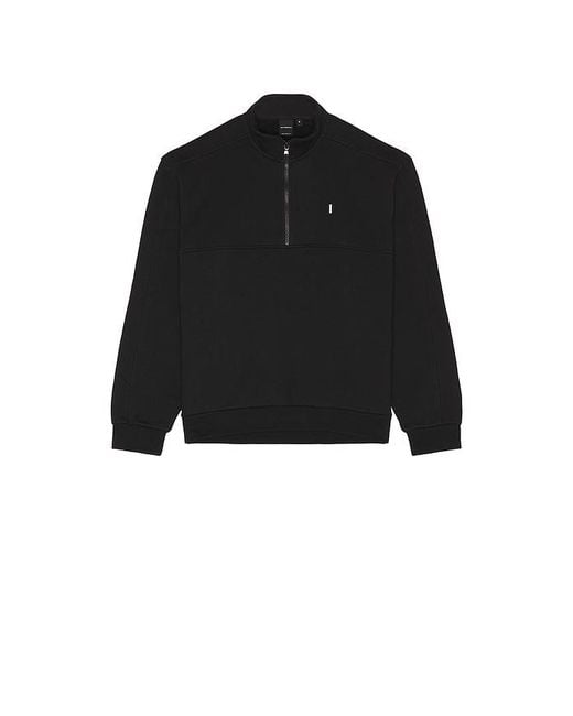 White/space Black Quarter Zip Sweatshirt for men