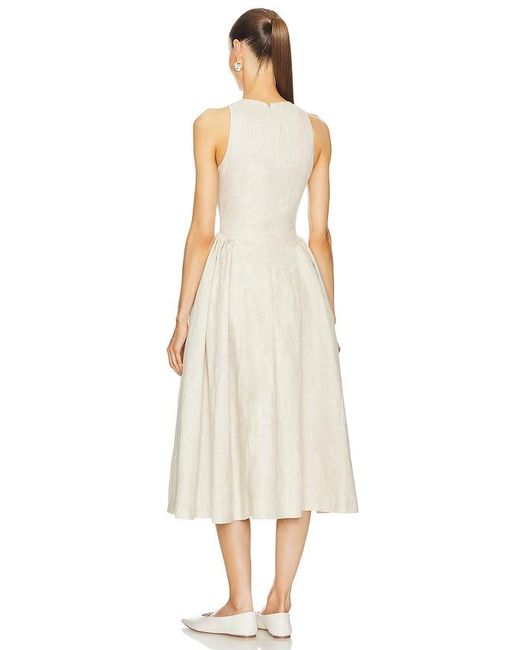 LPA White Seina Midi Dress