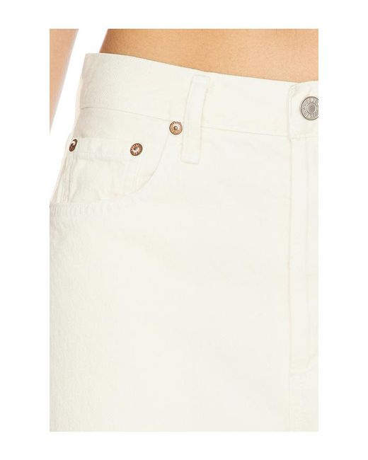 Agolde White Low Slung Baggy Jeans