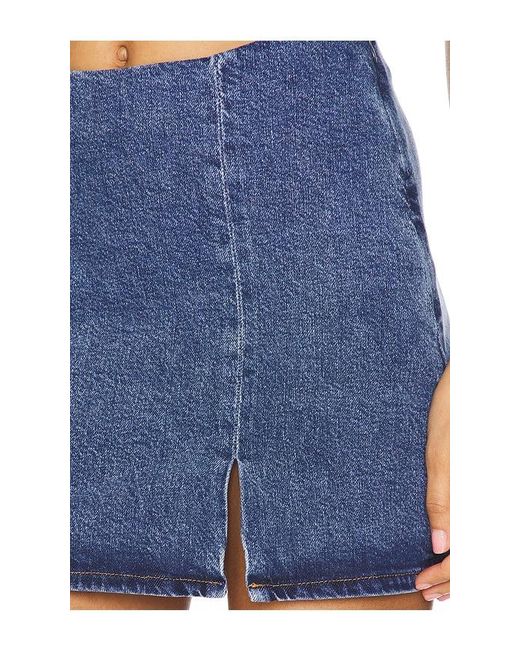GOOD AMERICAN Blue Denim Mini Skirt