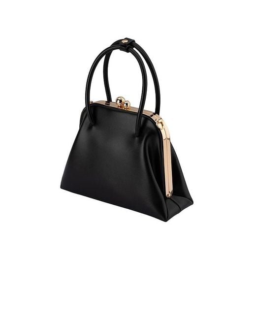 Olga Berg Black Leandra Top Handle Bag