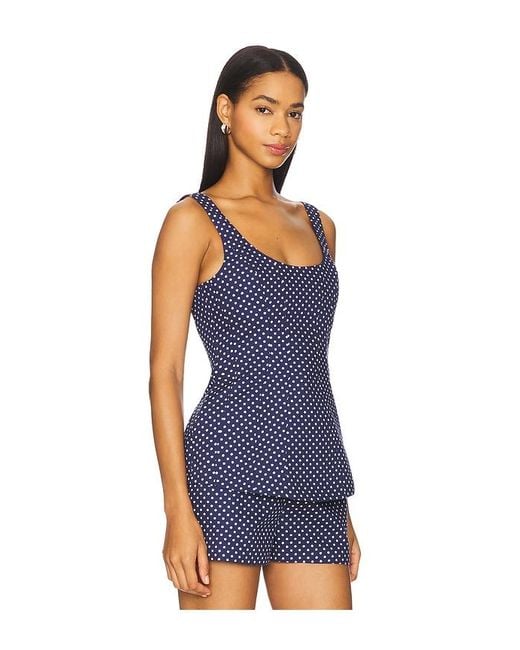 Amanda Uprichard Blue X Revolve Empire Top