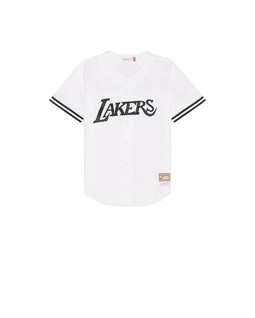 Mitchell & Ness Nba Los Angeles Lakers Monochrome Mesh Shirt in White für Herren