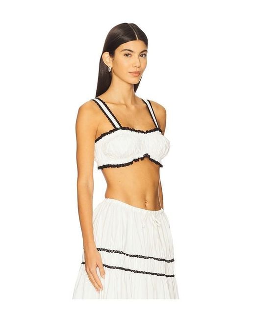 WeWoreWhat White Ruched Crop Top