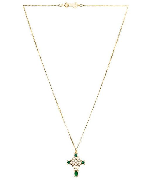 BRACHA White Magdalene Cross Necklace