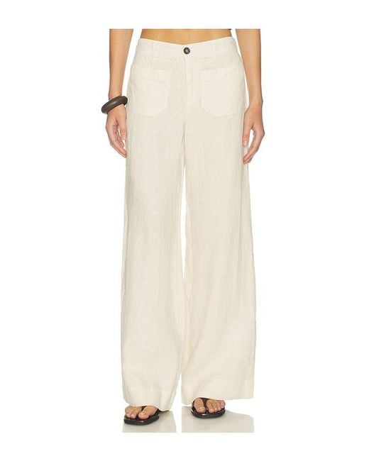 Sanctuary White The Linen Marine Wide Leg Pants