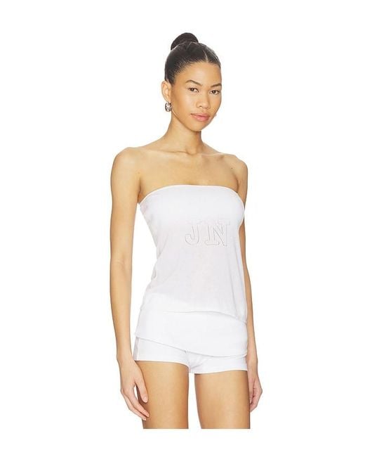 Frankie's Bikinis White X Jennie Margot Knit Tube Top