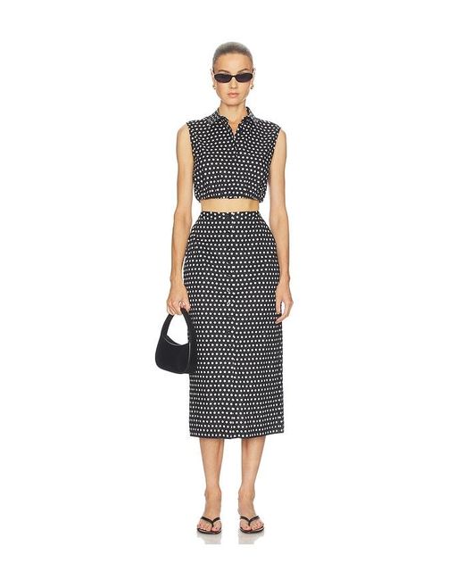 FRAME Black The Polka Dot Skirt