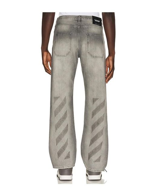 Off-White c/o Virgil Abloh Gray Slim Relax Jeans for men