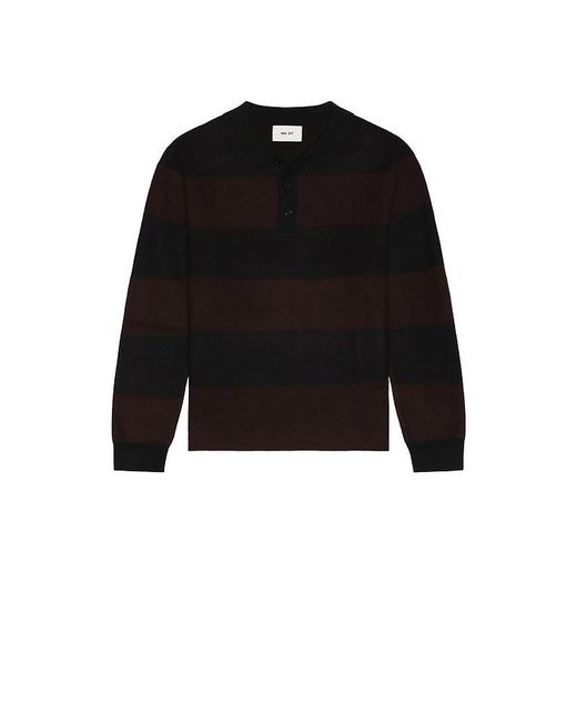 NN07 Black Rugby Polo for men