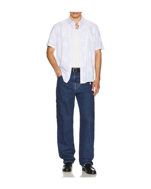 Vince White Fil Coupe French Placket Shirt for men