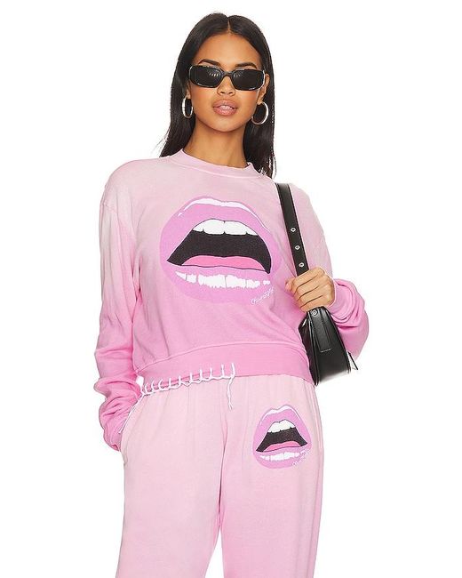 Lauren Moshi SWEATSHIRT SPALDING OPEN LIP in Pink | Lyst DE