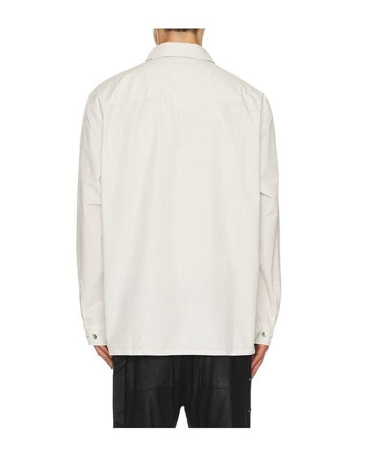 Rick Owens White Jumbo Outershirt for men
