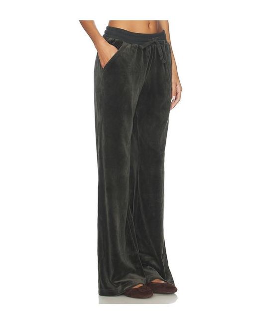 Bobi Black Rib Mix Wide Leg Pant