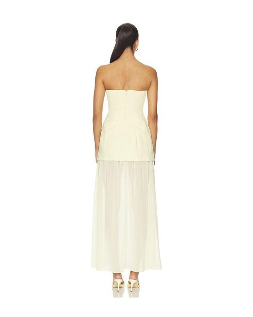Amanda Uprichard White Christy Maxi Dress
