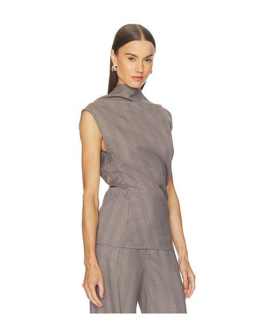 Jade Cropper Brown Asymmetric Top