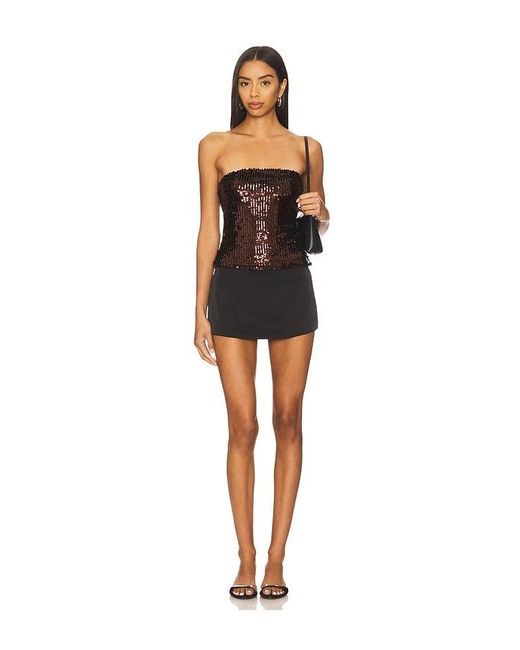 Runaway the Label Black Anette Strapless Sequin Bustier