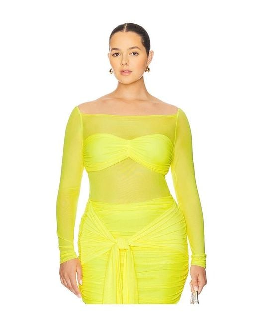 AFRM Yellow Eagan Top