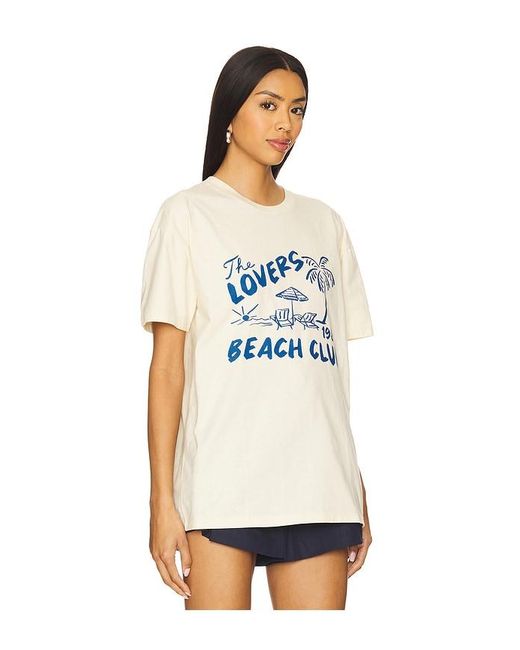 Lovers + Friends Blue Cover Up Tee