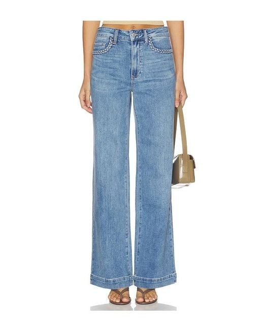 PAIGE Blue Anessa Braided Pocket Edge Jeans