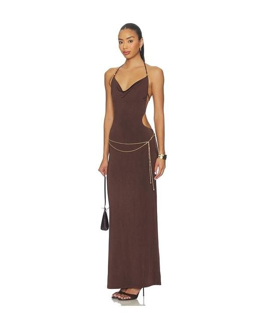 Tiger Mist Brown Suriya Maxi Dress