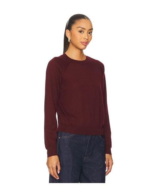 SPRWMN Red Long Sleeve Raglan Sweater