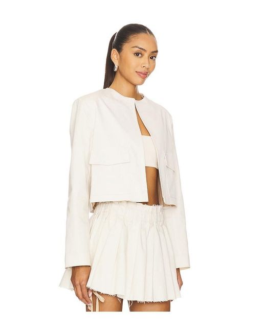 Milkwhite White Crop Jacket