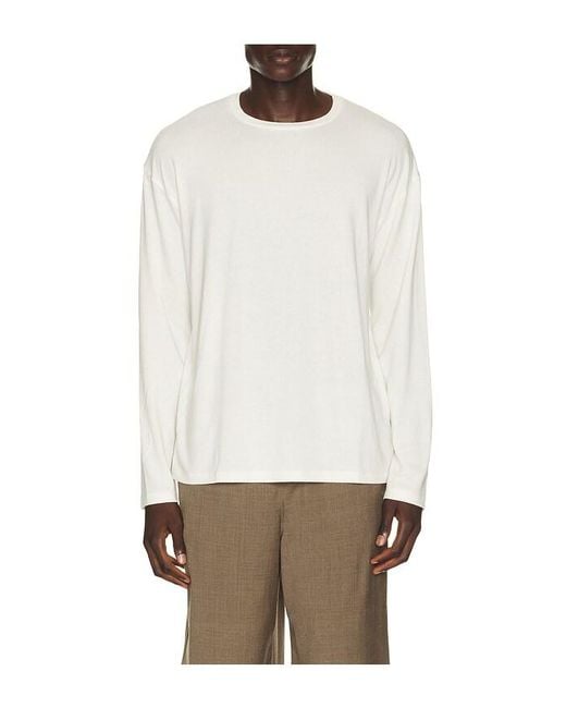 LE17SEPTEMBRE White Wool Blend Long Sleeve Tee Shirt for men