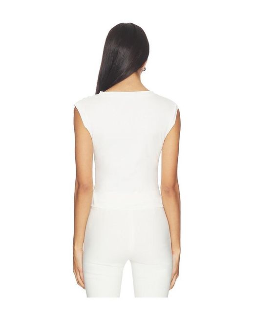 ALL THE WAYS White Lurice Muscle Tee