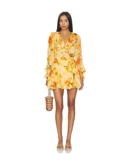 Hemant & Nandita Yellow Ruffle Top