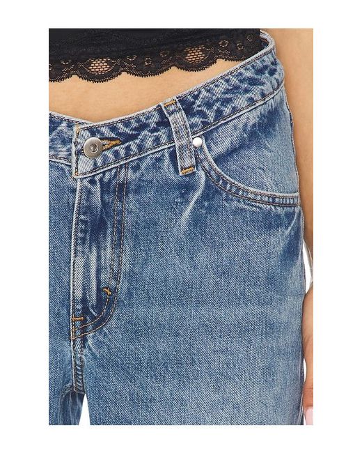 Lovers + Friends Blue V Front Curve Jeans
