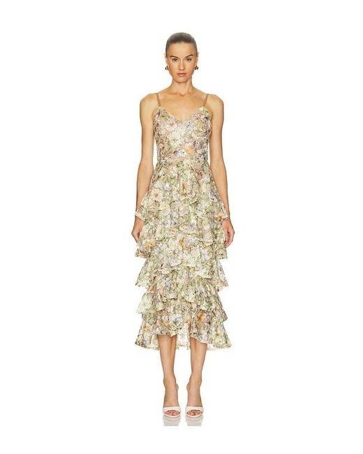 Nadine Merabi White Saffron Floral Dress